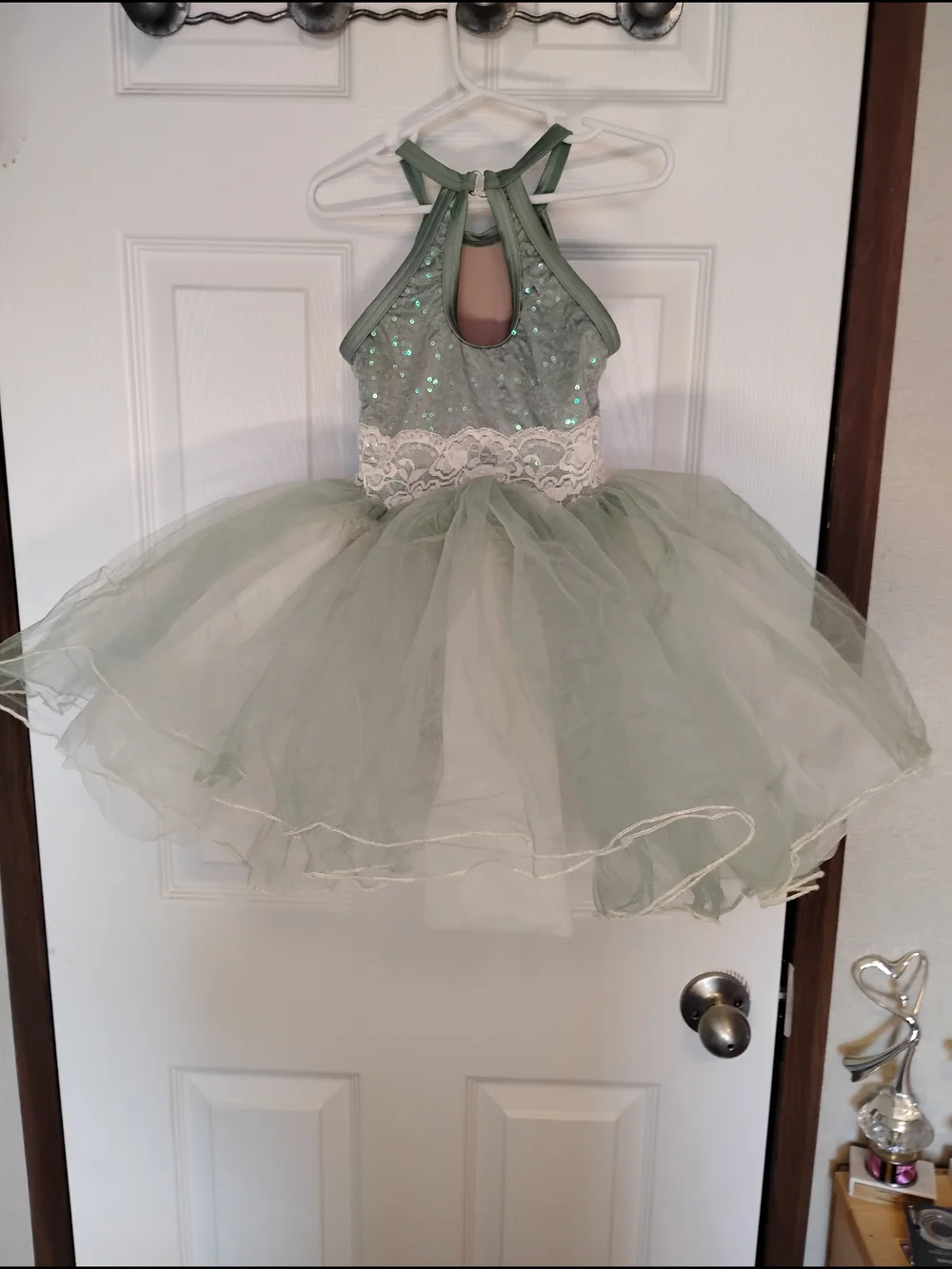 Weissman Sage Green Sequin Tulle Dance Costume